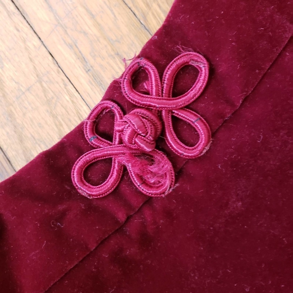 Vintage Velvet-Like Burgundy Maxi Skirt / by Sears / A-Line / Size 11 Ju… - Picture 2 of 5
